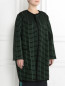 Пальто из смешанной шерсти с узором Marina Rinaldi  –  Модель Верх-Низ