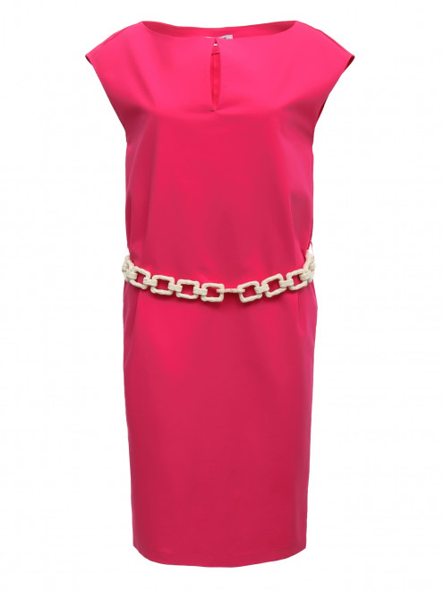 Платье из хлопка с поясом Moschino Cheap&Chic - Общий вид