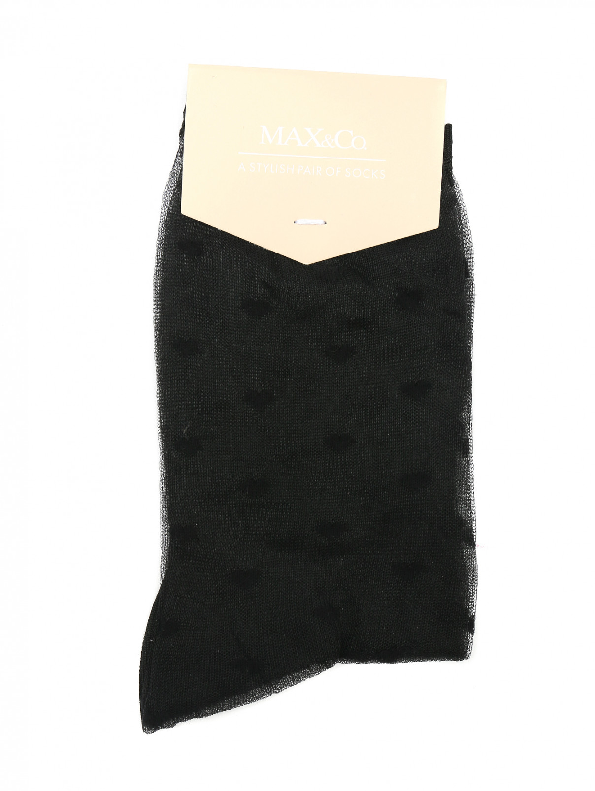 Носки с контрастной вставкой Max&Co  –  Общий вид  – Цвет:  Черный