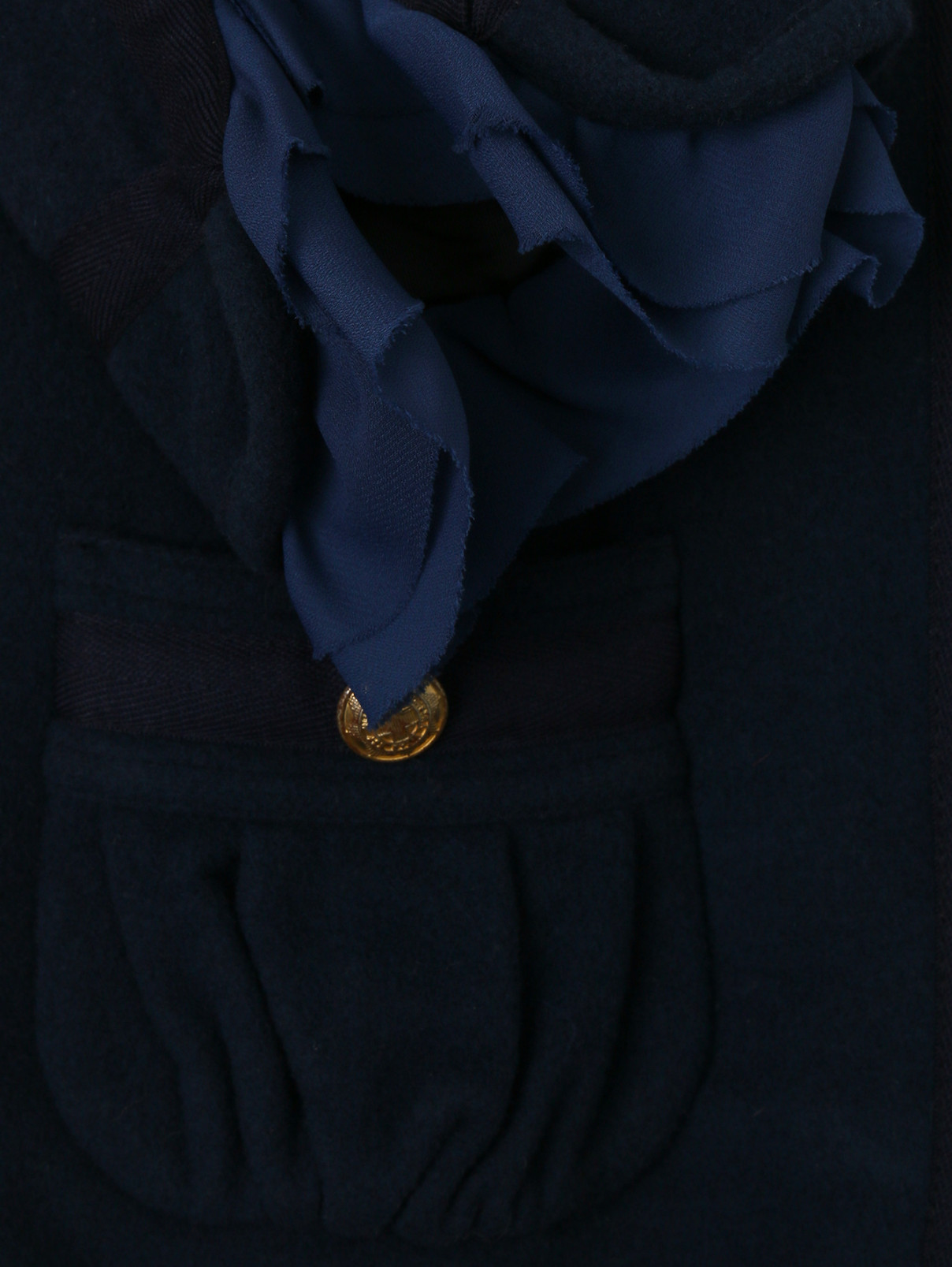 Жакет из смешанной шерсти на молнии MiMiSol  –  Деталь  – Цвет:  Синий