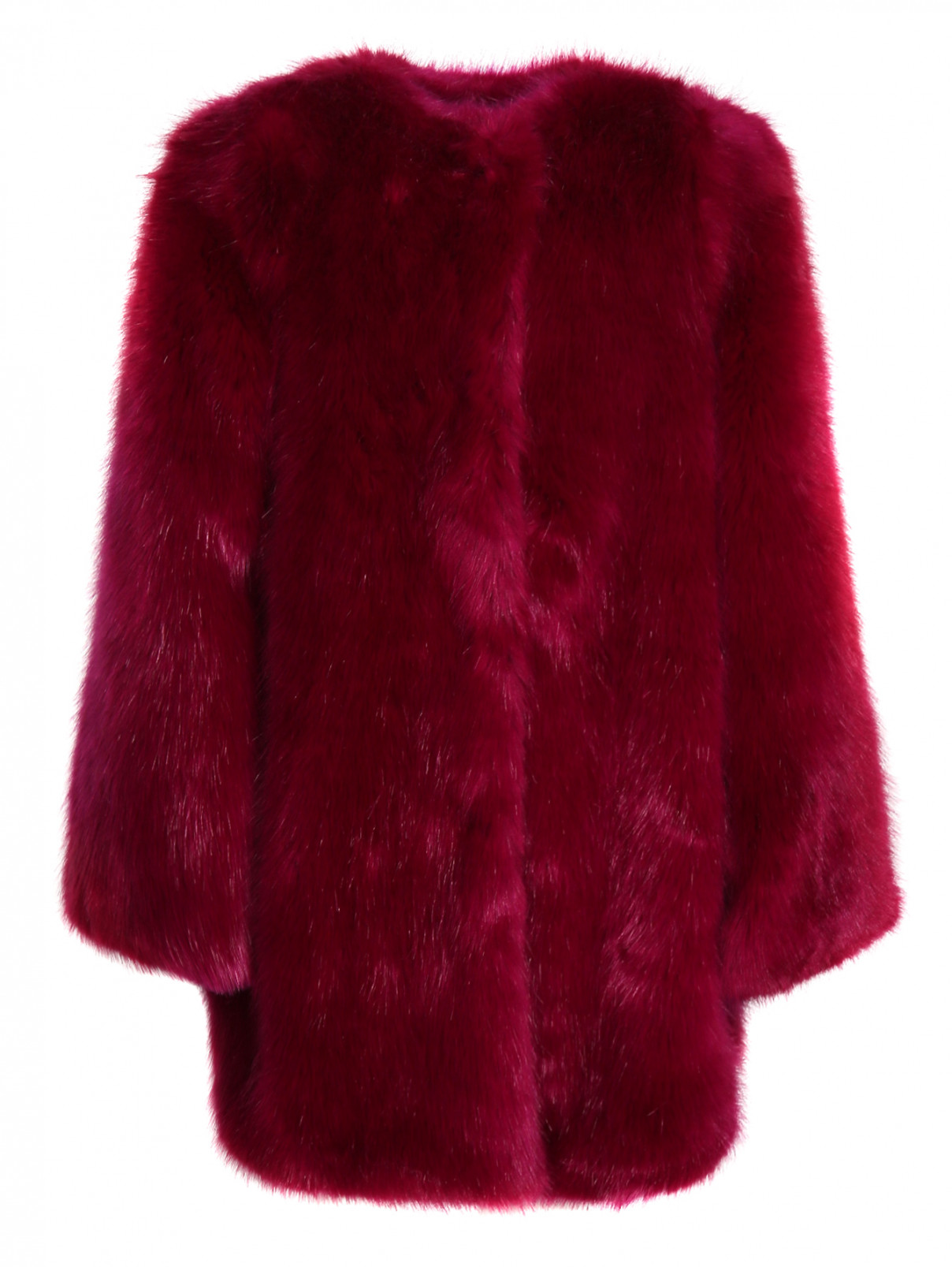 Пальто из искусственного меха MSGM  –  Общий вид  – Цвет:  Розовый