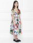 Платье из хлопка с узором Dolce & Gabbana  –  МодельВерхНиз