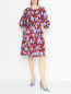 Трикотажное платье с цветочным узором Weekend Max Mara  –  МодельОбщийВид