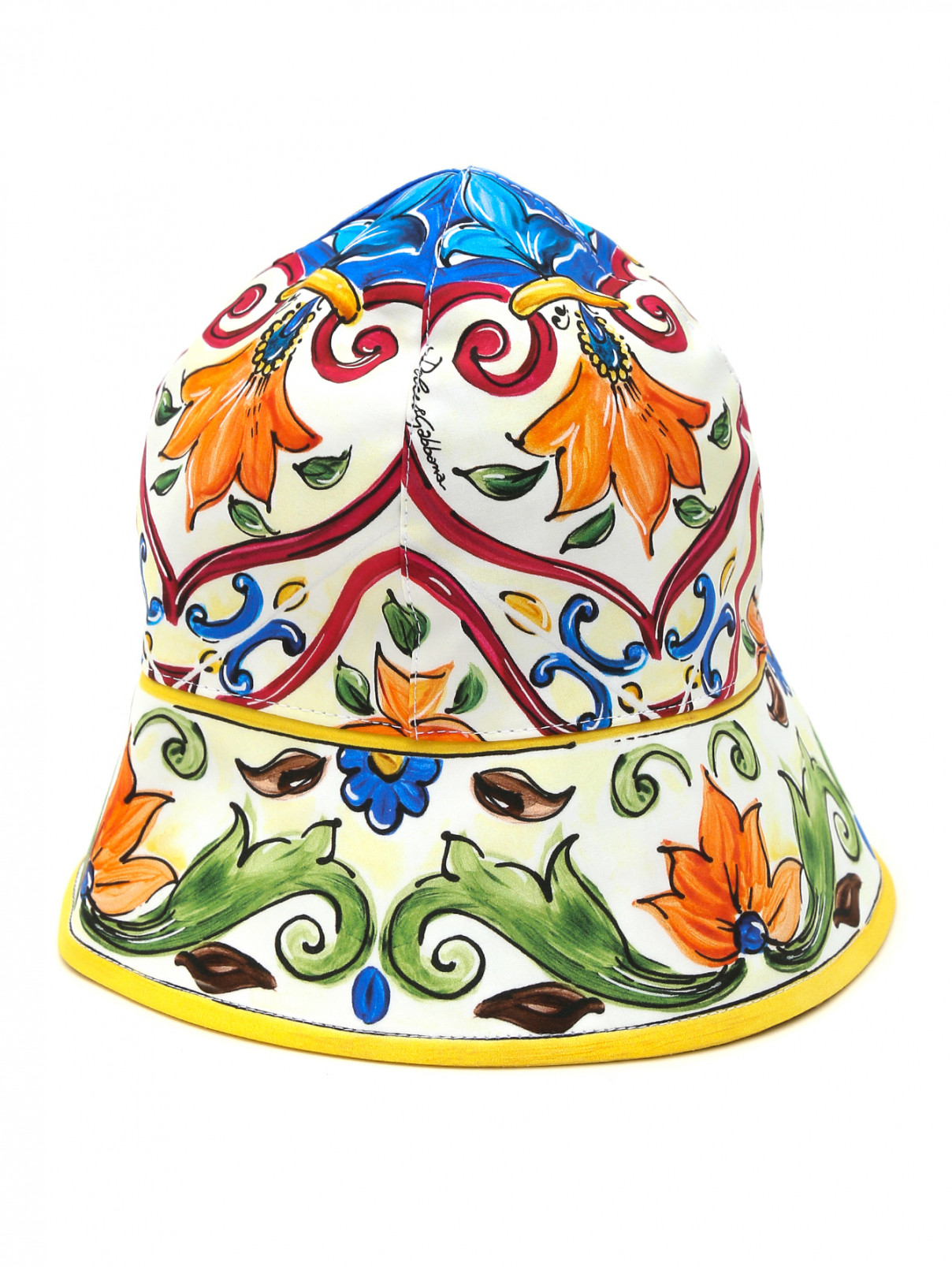 Панама из хлопка с узором Dolce & Gabbana  –  Общий вид  – Цвет:  Узор