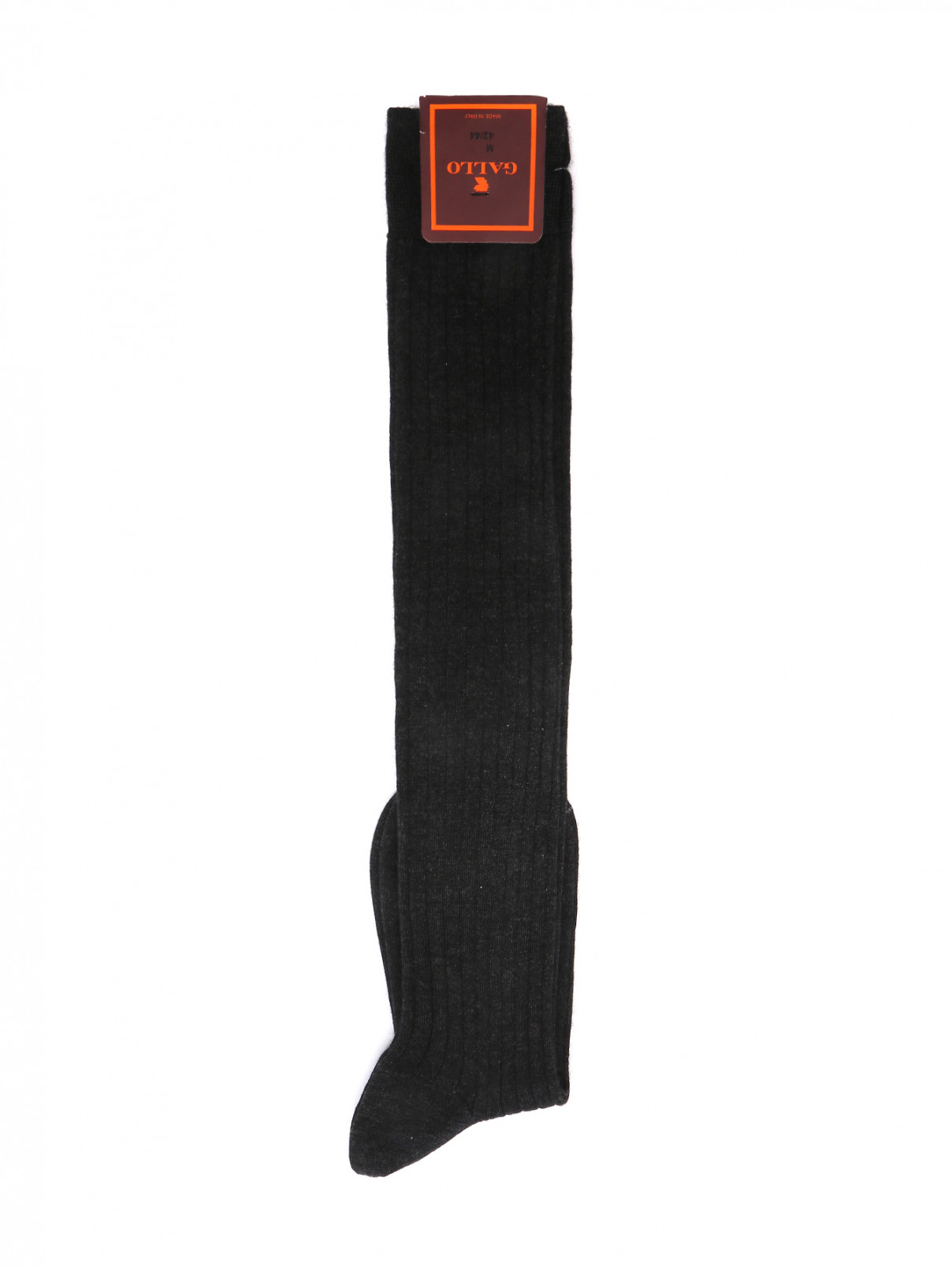 Носки из кашемира и шелка Gallo  –  Общий вид  – Цвет:  Серый