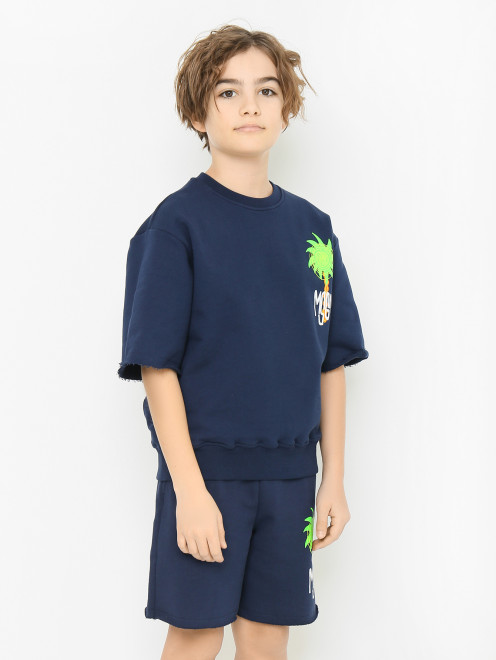 Плотная футболка с принтом MSGM - МодельВерхНиз