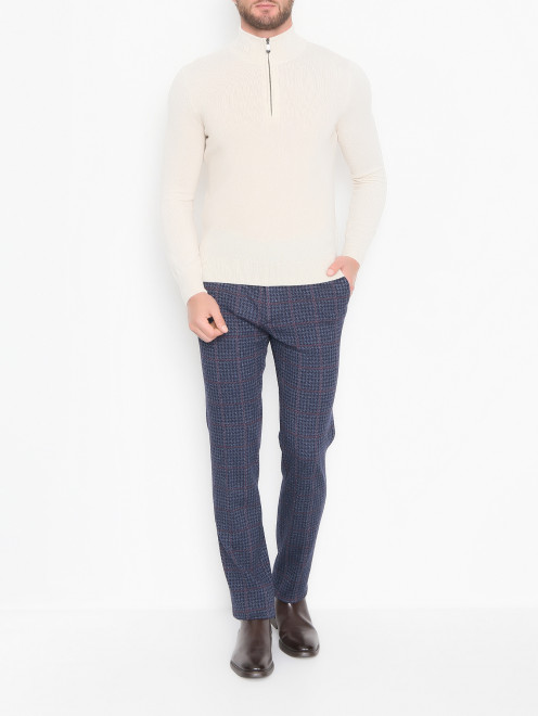 Джемпер из кашемира на молнии Piacenza Cashmere - МодельОбщийВид