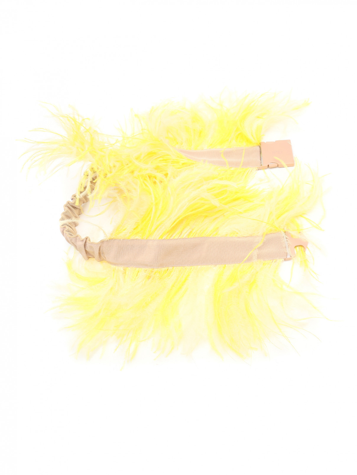 Ремень с перьями N21  –  Общий вид  – Цвет:  Желтый
