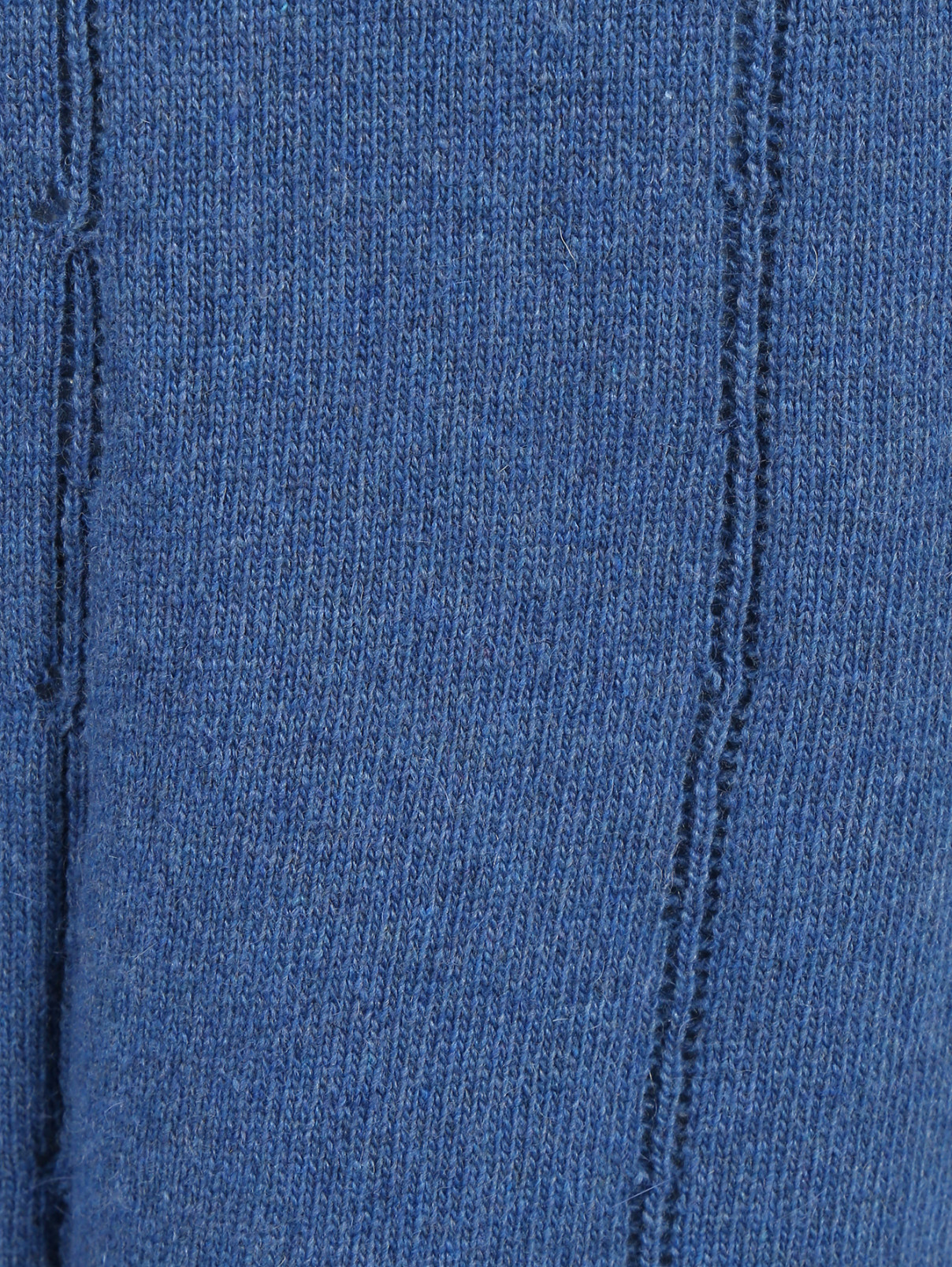 Платье свободного кроя с ажурным воротом MiMiSol  –  Деталь1  – Цвет:  Синий