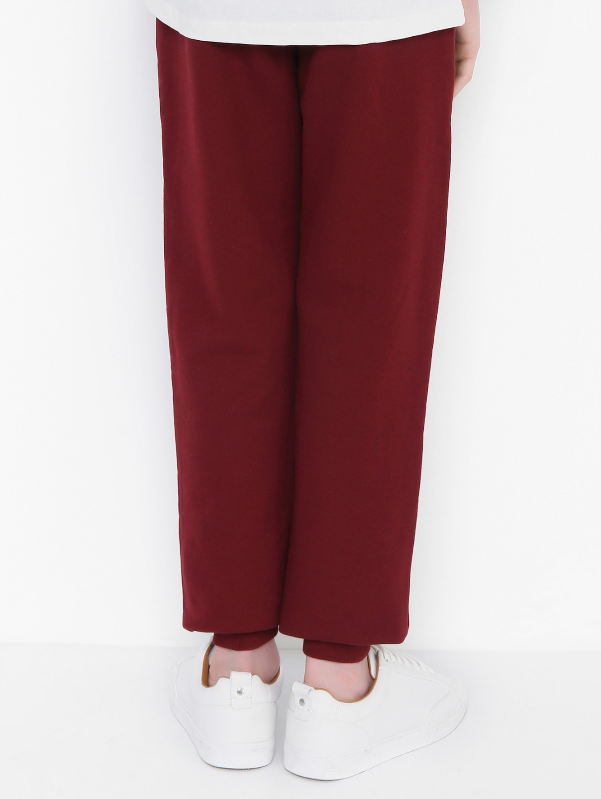 Трикотажные брюки на резинке Il Gufo  –  МодельВерхНиз1  – Цвет:  Красный