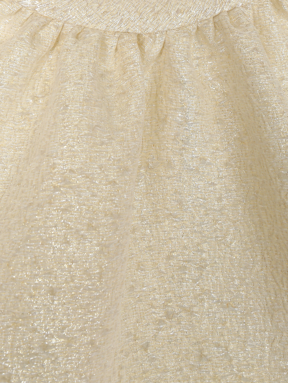 Платье из шелка с короткими рукавами Vilshenko  –  Деталь  – Цвет:  Золотой