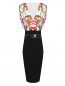 Платье из вискозы с узором и поясом Cavalli class  –  Общий вид