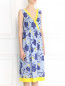 Платье из шелка с цветочным узором P.A.R.O.S.H.  –  Модель Верх-Низ