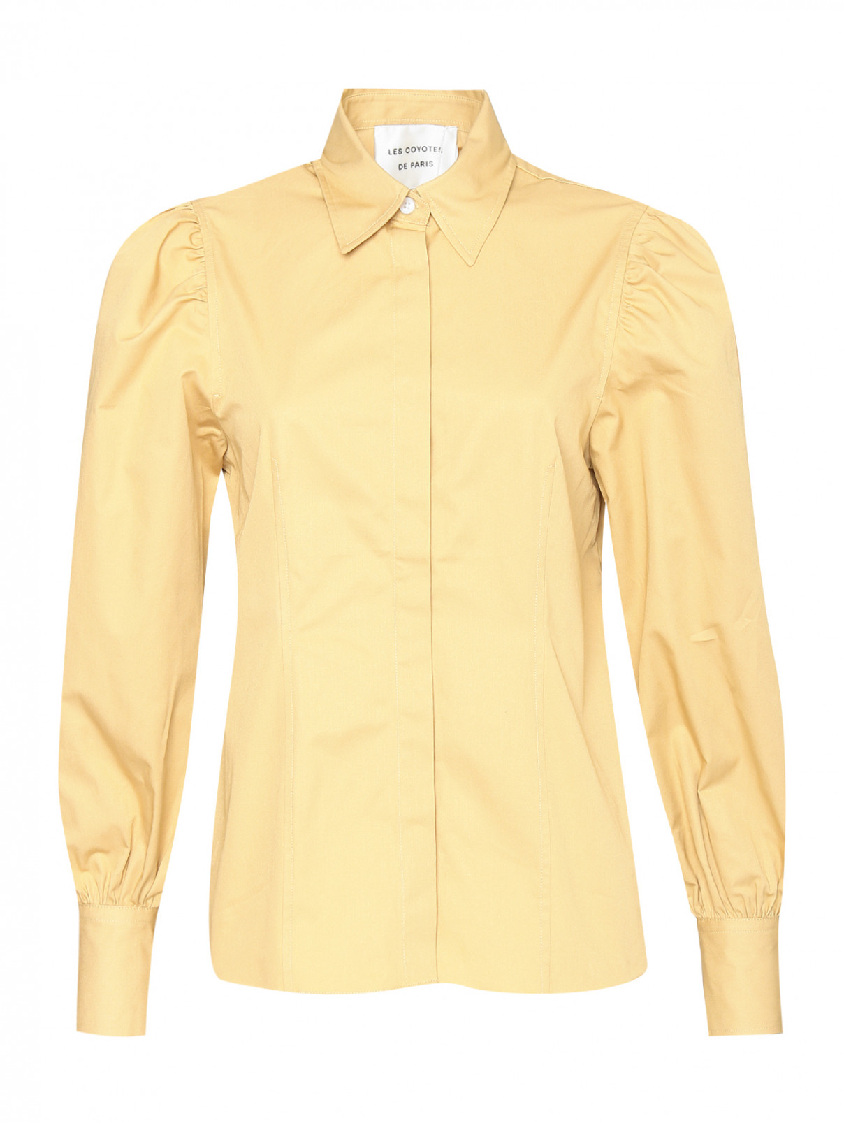 Блуза из хлопка с объемными рукавами Les Coyotes de Paris  –  Общий вид  – Цвет:  Оранжевый