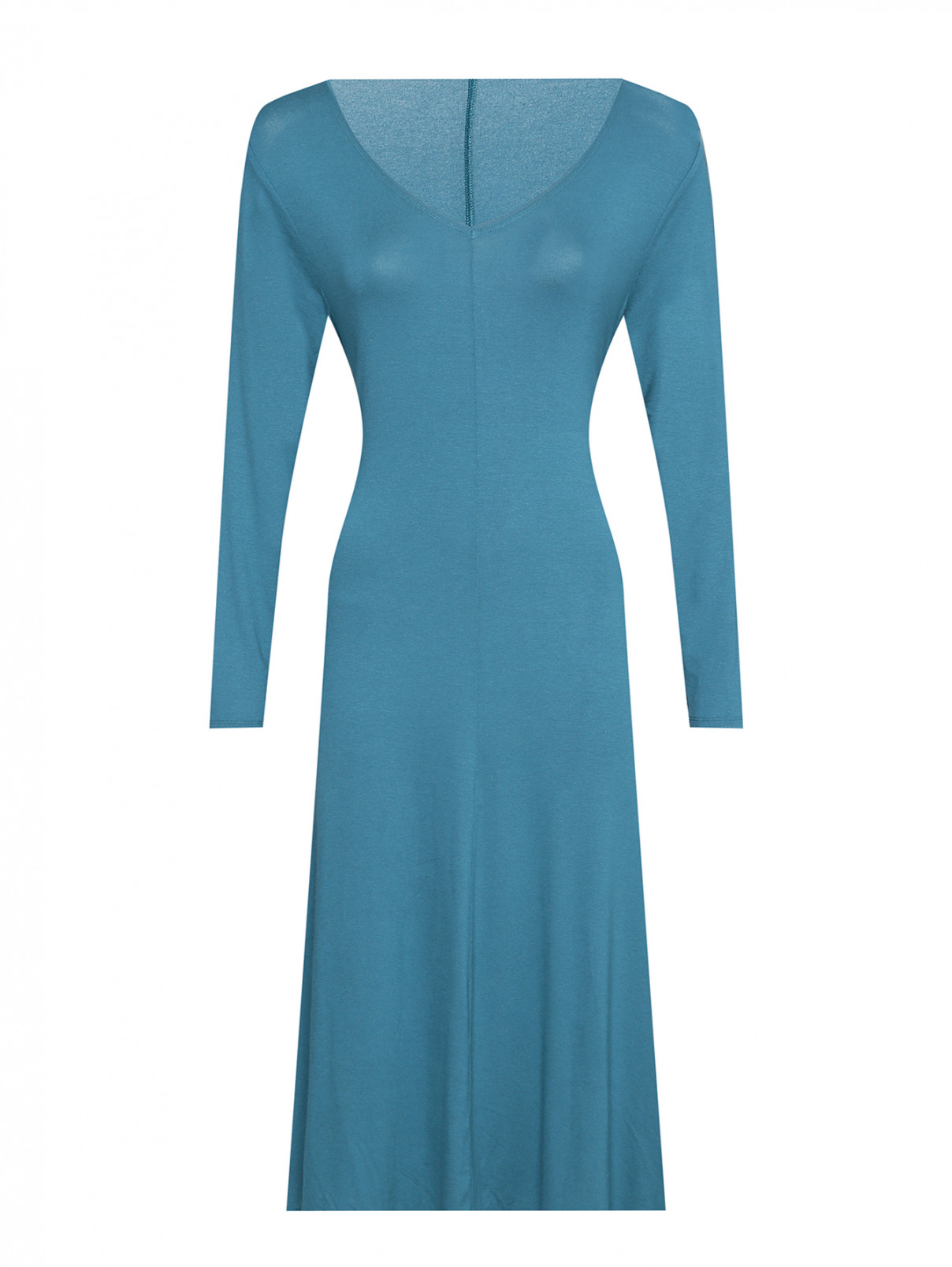 Платье-миди однотонное с карманами Marina Rinaldi  –  Общий вид