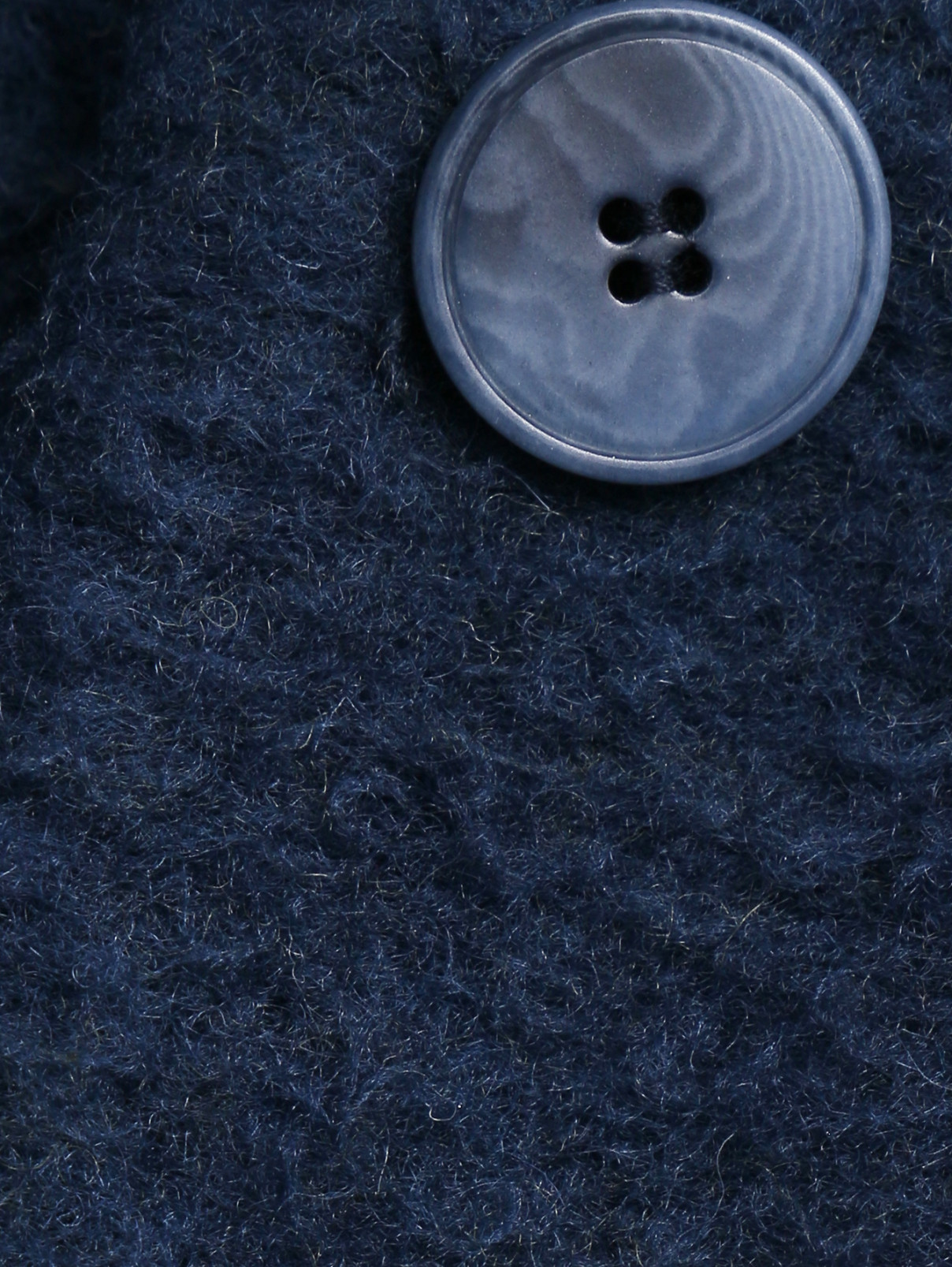 Однобортное пальто из смешанной шерсти Max Mara  –  Деталь  – Цвет:  Синий