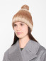 Шапка из альпаки и шерсти с помпоном Weekend Max Mara  –  МодельОбщийВид