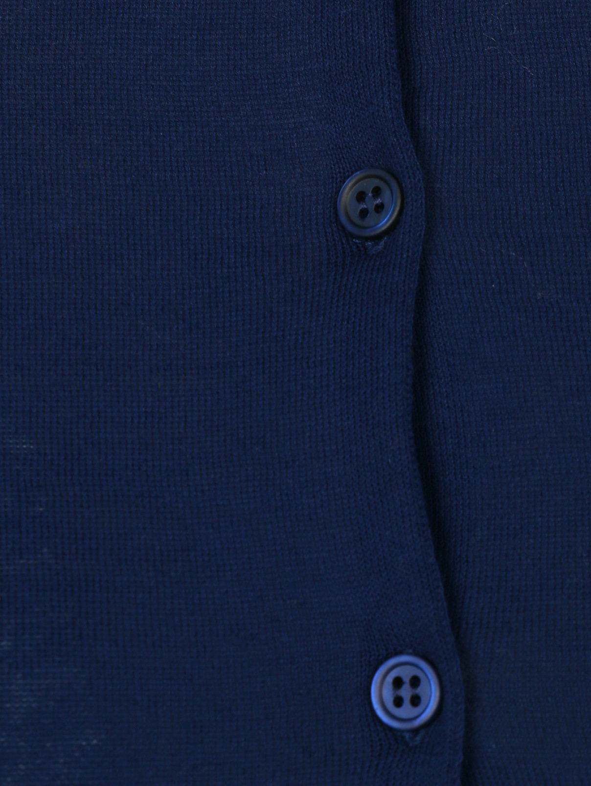Укороченный кардиган из хлопка S Max Mara  –  Деталь  – Цвет:  Синий