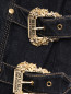 Джинсовая юбка-мини с декоративными пряжками VERSACE JEANS COUTURE  –  Деталь1