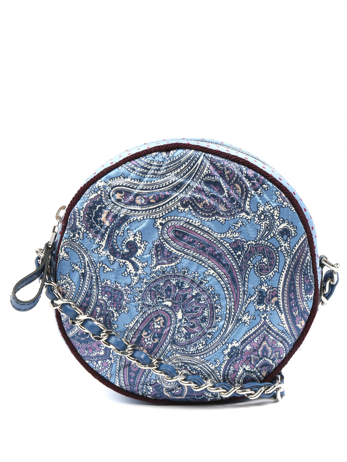 Сумка из текстиля с узором на ремне Etro  –  Общий вид  – Цвет:  Синий