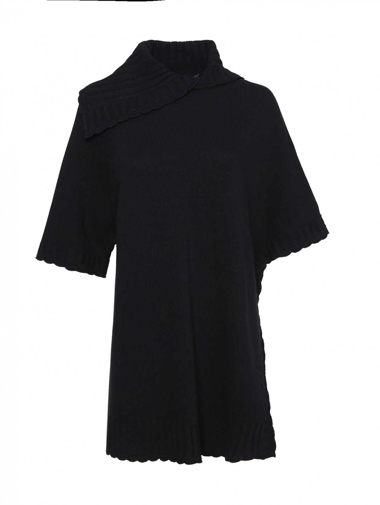 Джемпер из шерсти и кашемира свободного кроя Moschino Boutique  –  Общий вид  – Цвет:  Черный