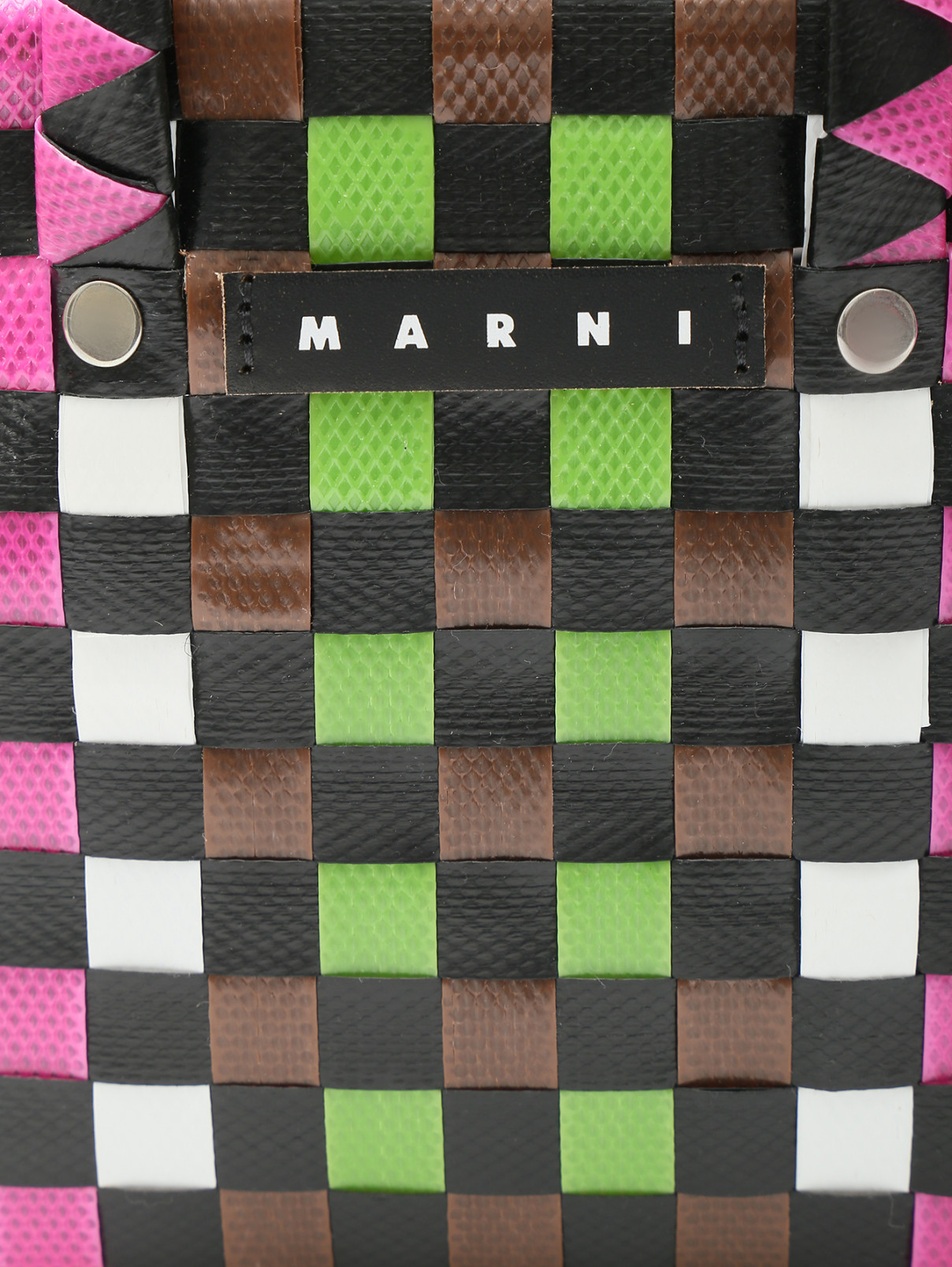 Плетеная сумка с логотипом Marni  –  Деталь  – Цвет:  Мультиколор