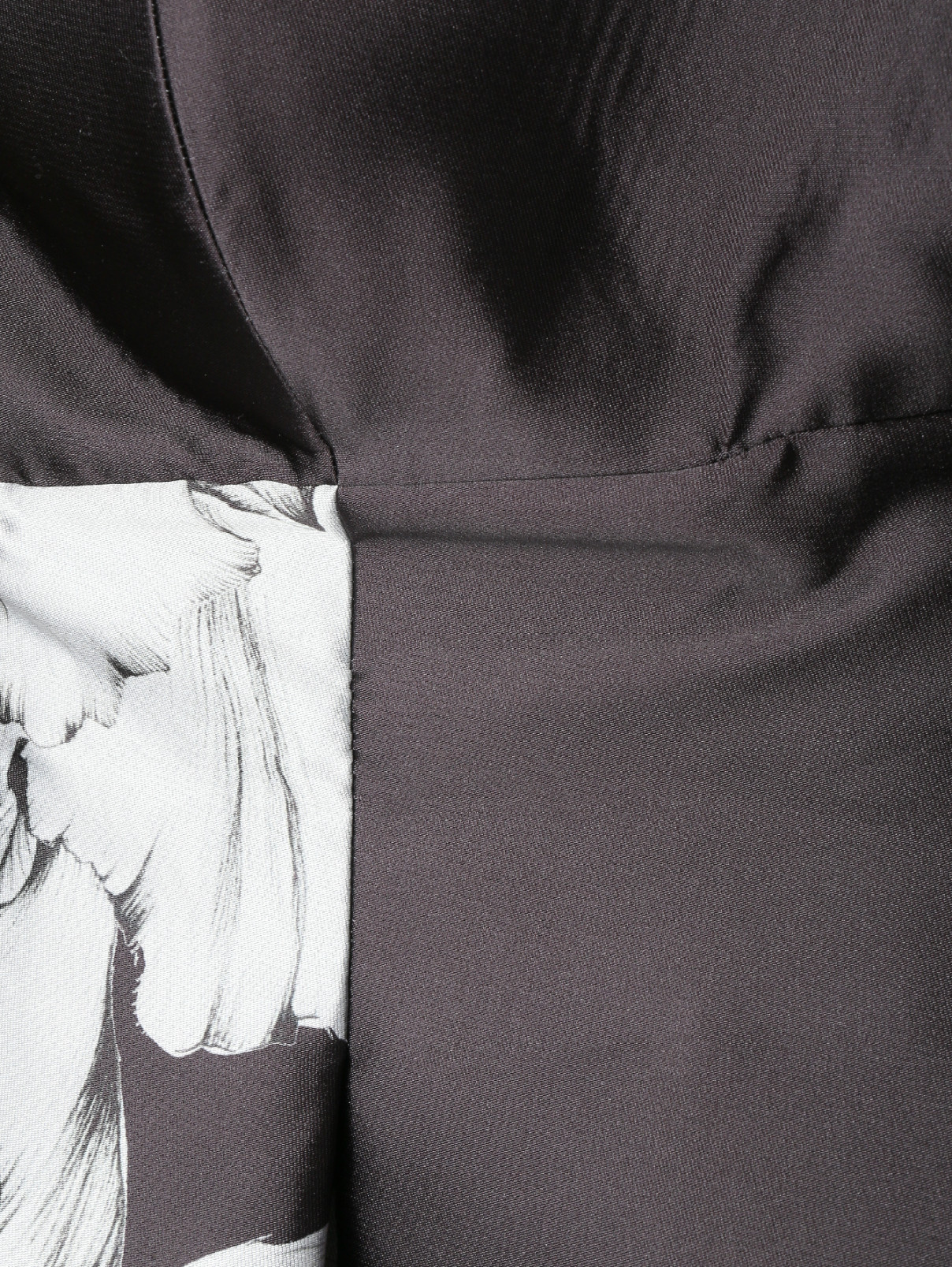 Платье макси  c цветочным узором Yolan Cris  –  Деталь  – Цвет:  Черный