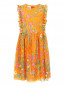 Платье хлопковое с цветочным узором Gucci  –  Общий вид