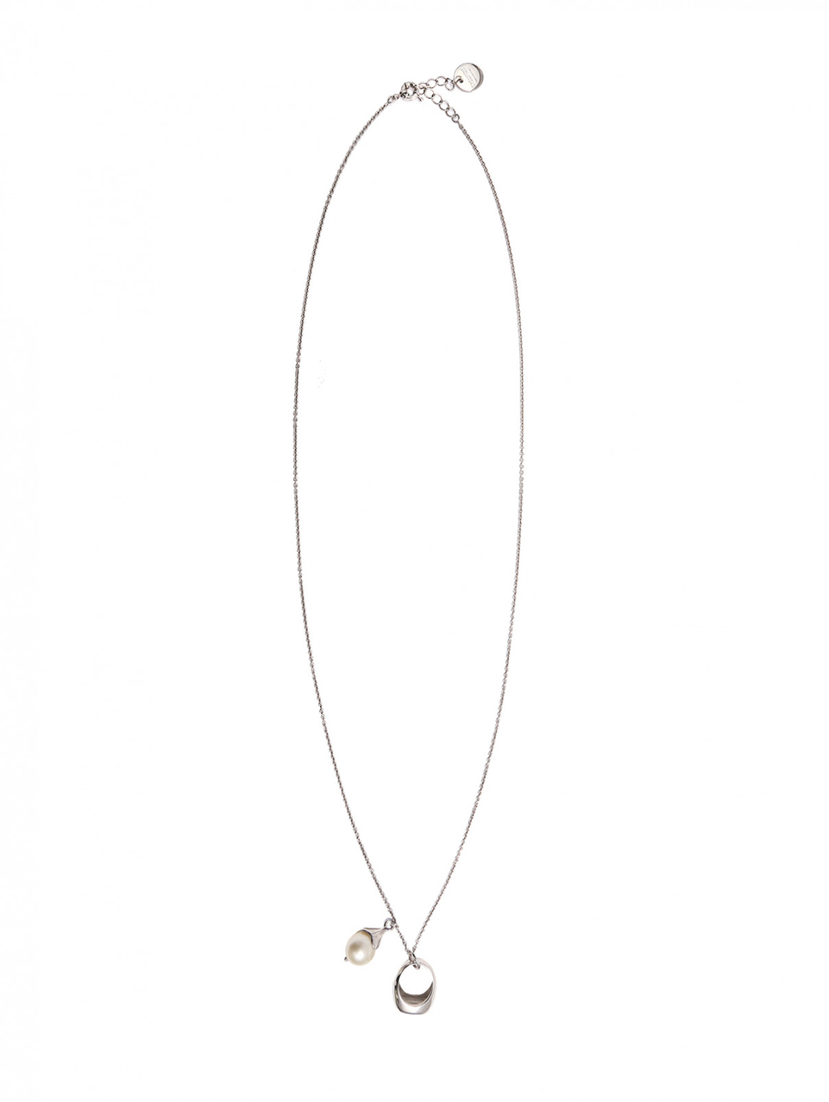 Ожерелье из латуни с подвесками Ermanno Scervino  –  Общий вид  – Цвет:  Серый
