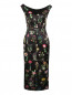 Платье-футляр с цветочным узором N21  –  Общий вид