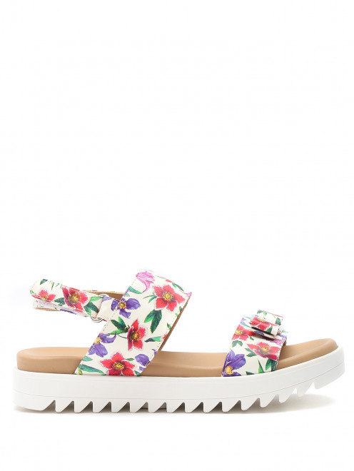 Сандали из кожи с цветочным узором Salvatore Ferragamo - Обтравка1