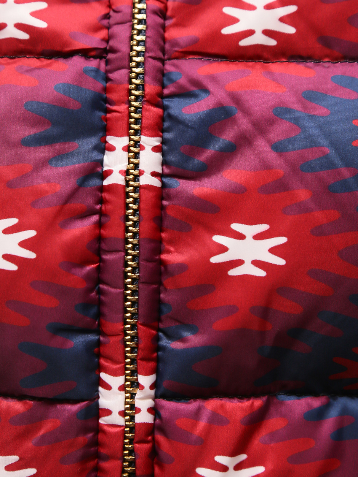 Укороченный пуховик с поясом и капюшоном BOSCO  –  Деталь  – Цвет:  Красный