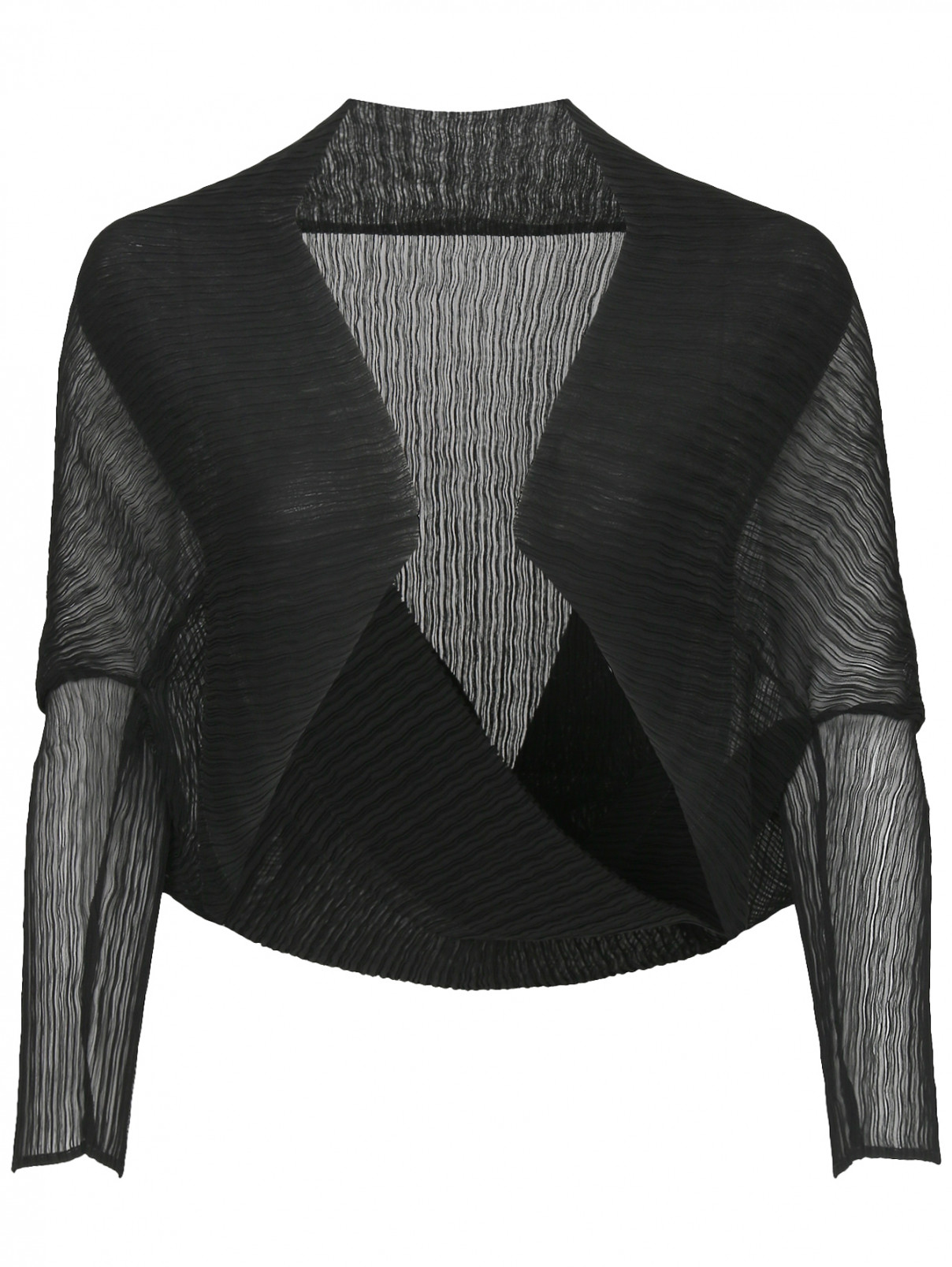 Болеро из фактурной ткани Max Mara  –  Общий вид  – Цвет:  Черный