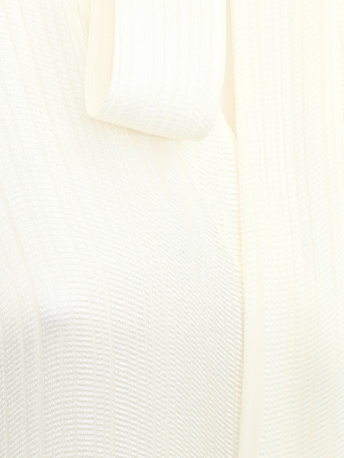Блуза из смесового шелка с бантом - Деталь