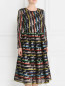 Платье-миди из смешанного шелка с узором Mary Katrantzou  –  Модель Верх-Низ