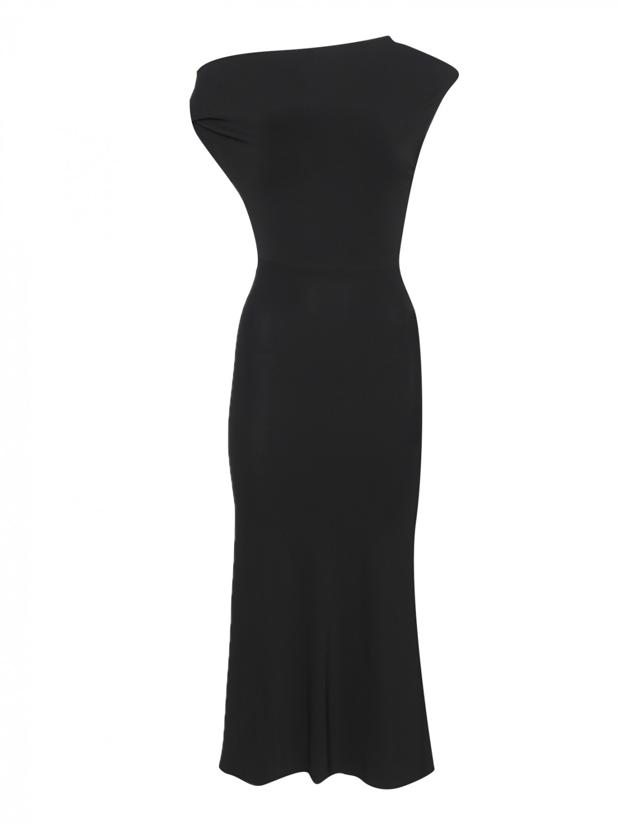 Платье-миди с вырезом на спине Iro  –  Общий вид  – Цвет:  Черный