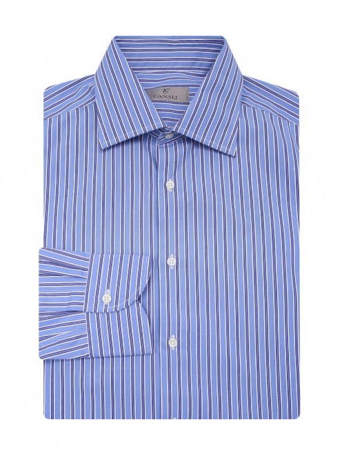 Рубашка из хлопка с узором полоска Canali - Общий вид