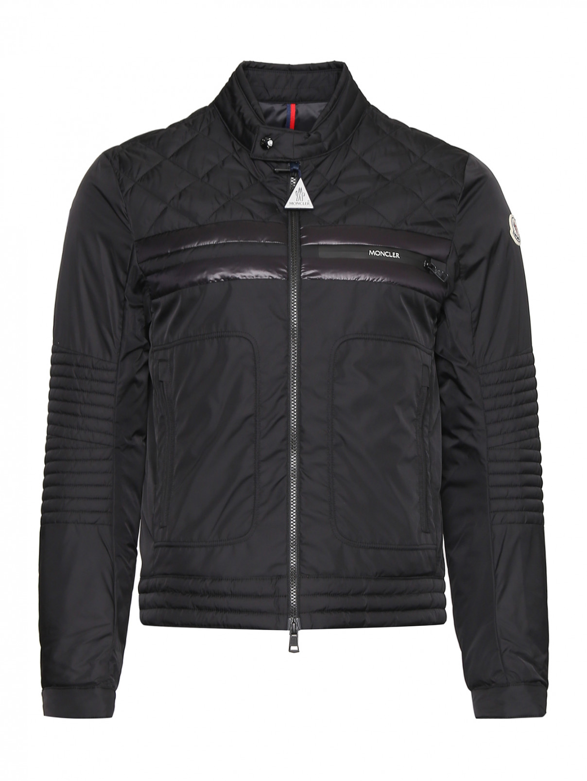 Куртка на молнии с карманами Moncler  –  Общий вид  – Цвет:  Черный