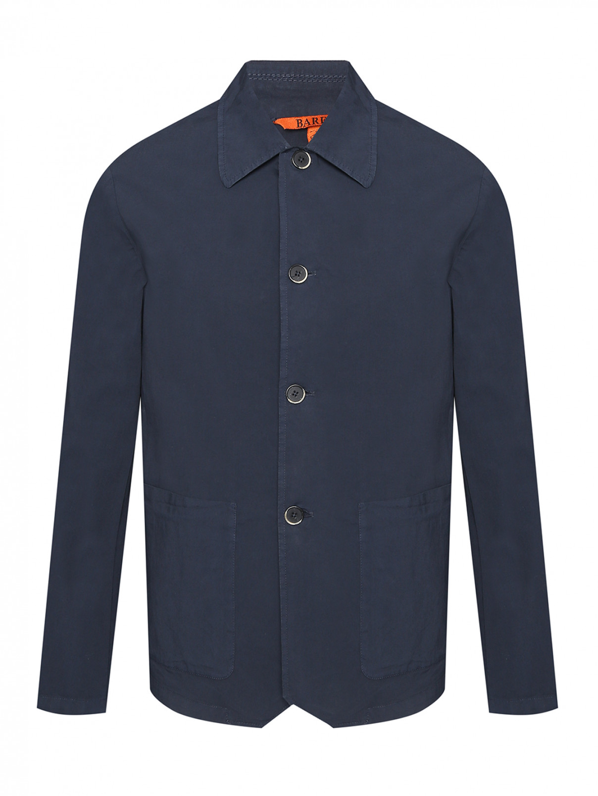 Куртка из хлопка с карманами Barena  –  Общий вид  – Цвет:  Синий