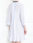 Платье-мини из шелка свободного кроя с контрастной отделкой Dorothee Schumacher  –  МодельВерхНиз1