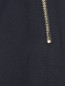 Укороченные брюки из хлопка с металлическими молниями Max&Co  –  Деталь