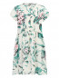 Платье из шелка с цветочным узором Burberry  –  Общий вид