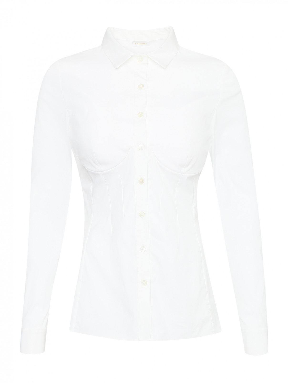 Блуза из хлопка La Perla  –  Общий вид  – Цвет:  Белый
