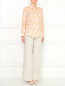 Блуза с цветочным узором, декорированная пайетками и стеклярусом Weekend Max Mara  –  Модель Общий вид