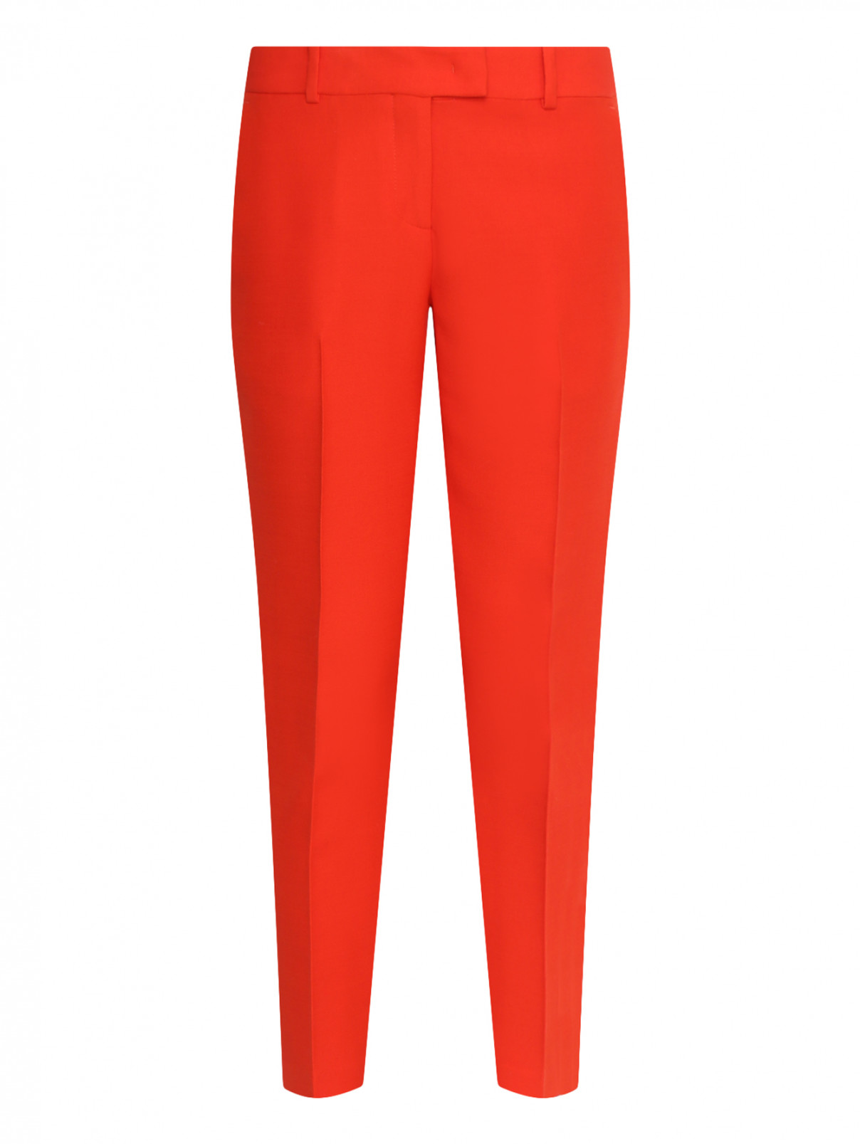 Укороченные брюки из шерсти и шелка Ermanno Scervino  –  Общий вид  – Цвет:  Красный