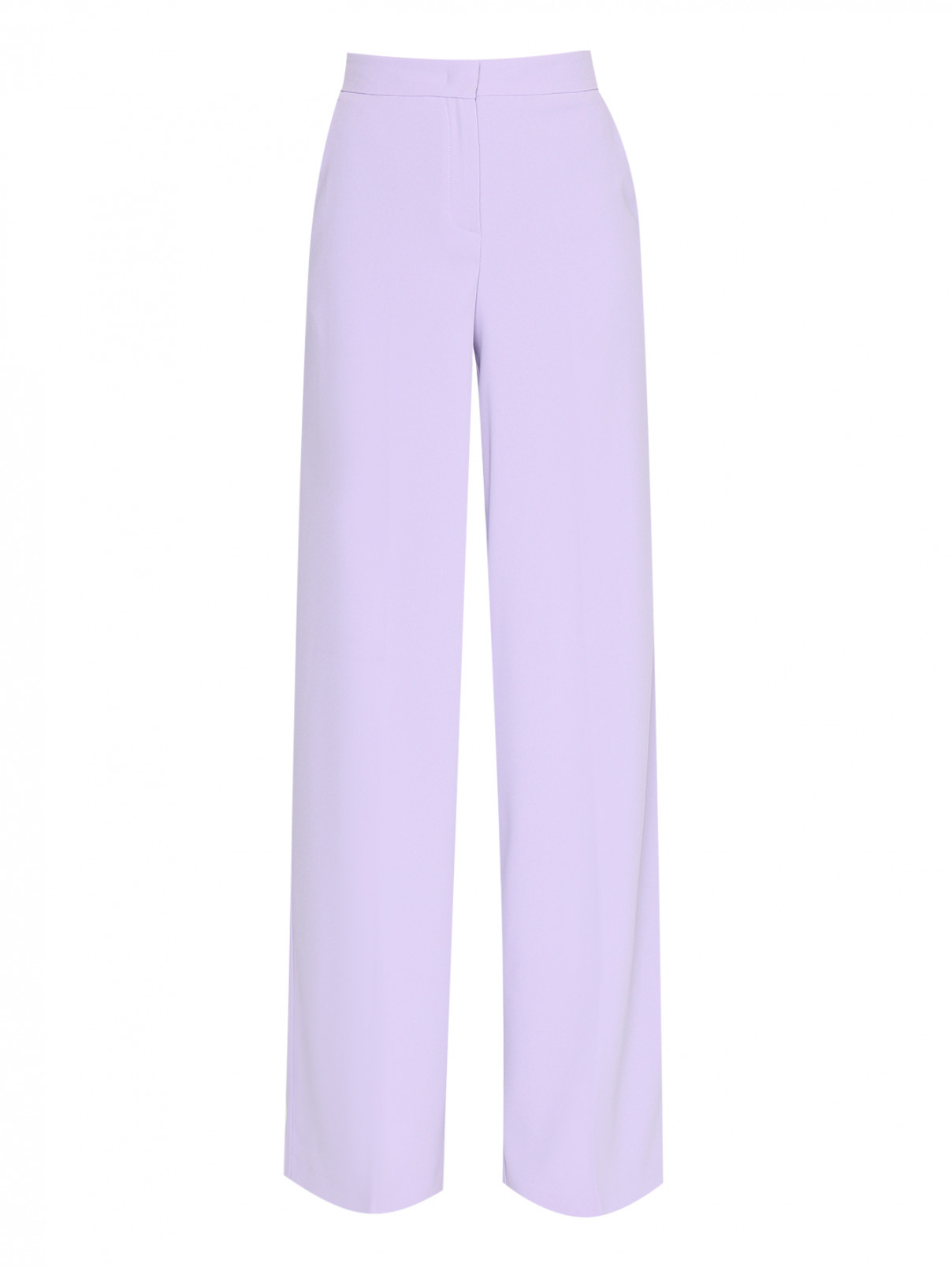 Широкие однотонные брюки PINKO  –  Общий вид  – Цвет:  Фиолетовый