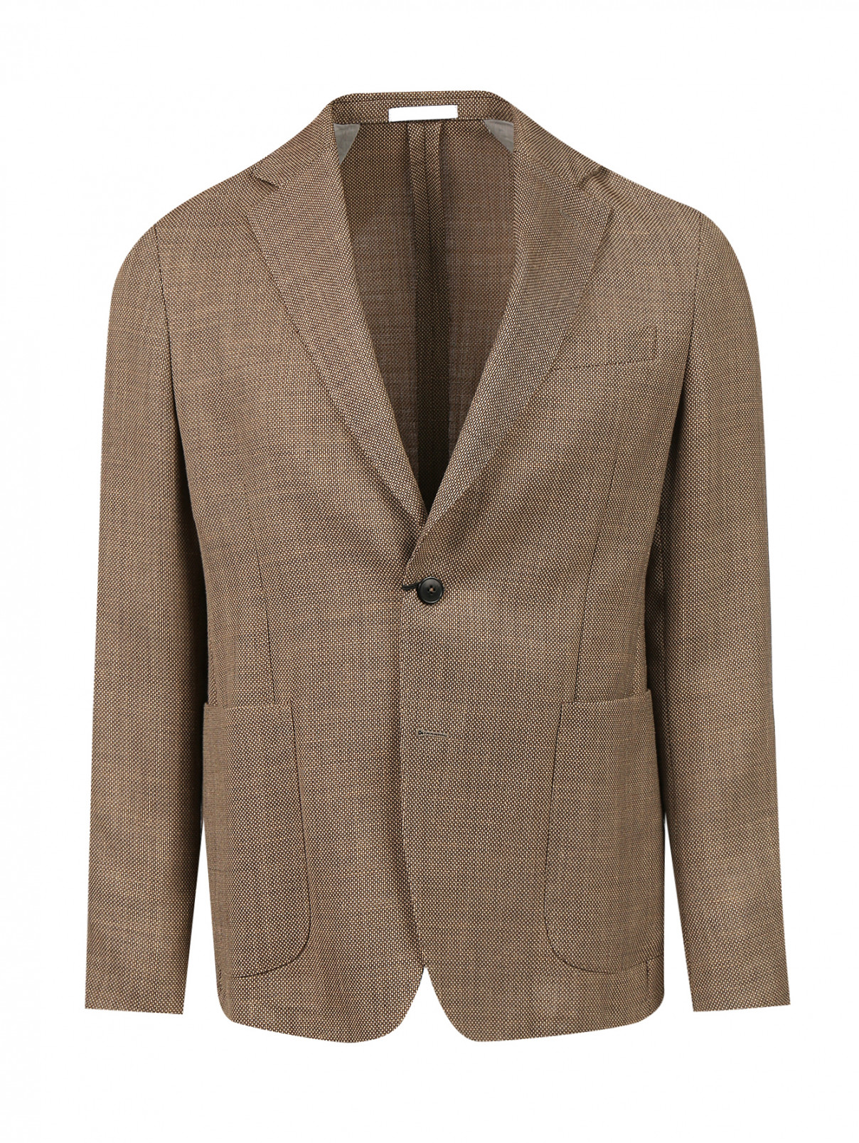 Пиджак однобортный из шерсти Pal Zileri  –  Общий вид  – Цвет:  Коричневый