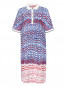Платье на кулиске с узором и контрастной отделкой Marina Sport  –  Общий вид