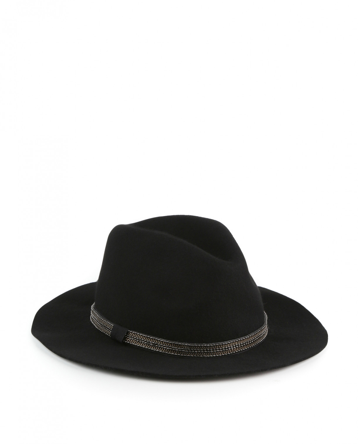 Широкополая шляпа-федора Suncoo  –  Общий вид  – Цвет:  Черный