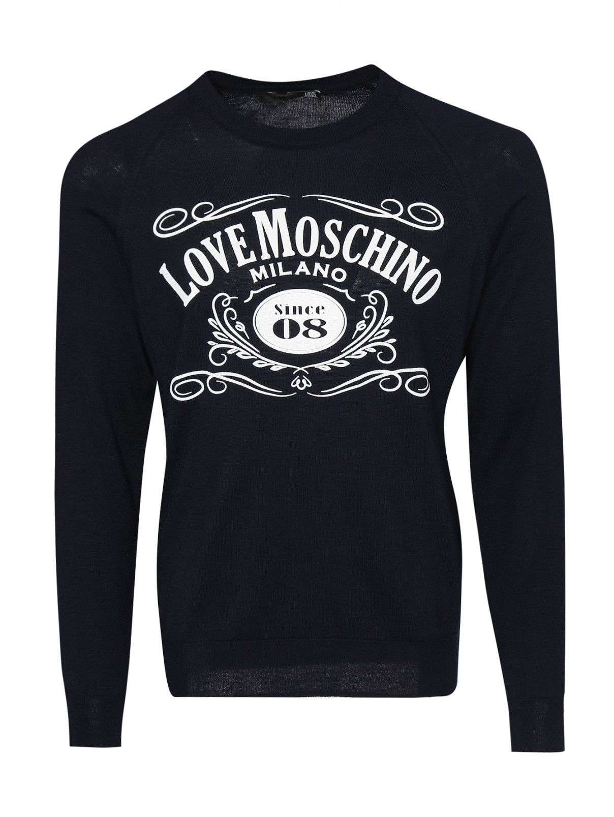 Джемпер из смешанной шерсти с принтом Love Moschino  –  Общий вид